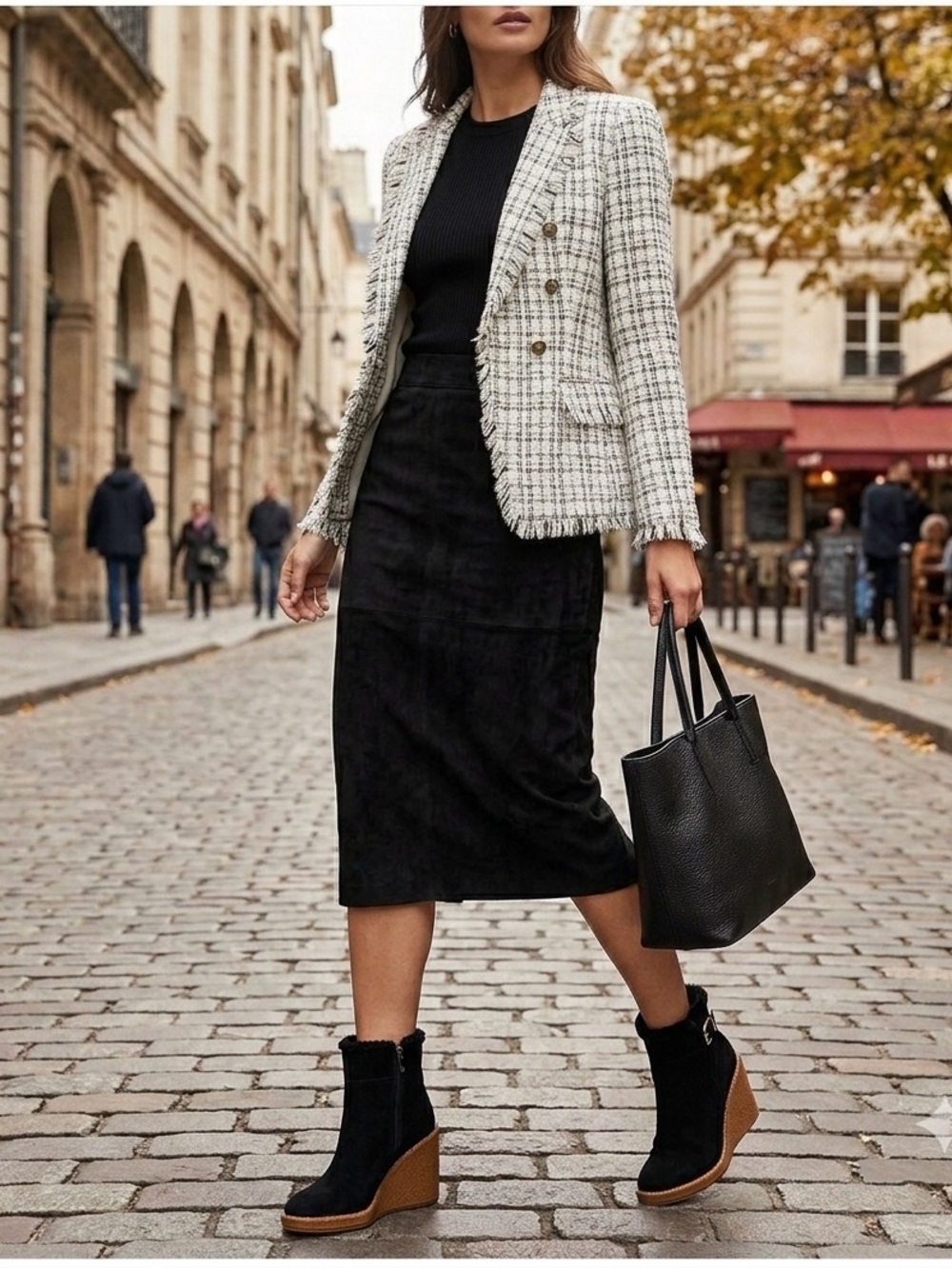 Franco Sarto Black and Brown Ankle Booties